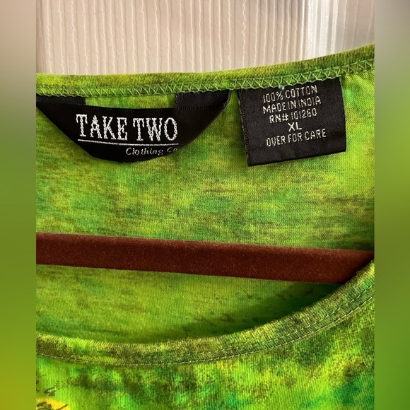 TAKE TWO~DETAILED DIMENSIONAL~BLOUSE~100% COTTON~XL - Picture 3 of 13